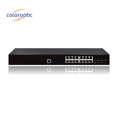 IEEE802.3 Capa 2 POE Switch 16 4GE Puertos SFP 10/100/1000M 1 Consola Auto MDI/MDIX