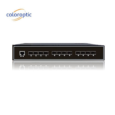 Intercambio Ethernet industrial inteligente con 8 puertos SFP 4 10 puertos SFP + 1 consola