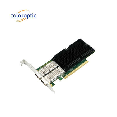 PCIe X16 con doble puerto QSFP28 Ethernet Adaptador de red 100G Intel E810