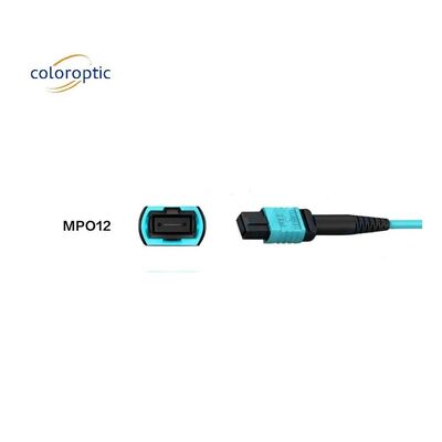 Cable de parche de fibra G652D OM3 MPO 1m de longitud para necesidades comerciales
