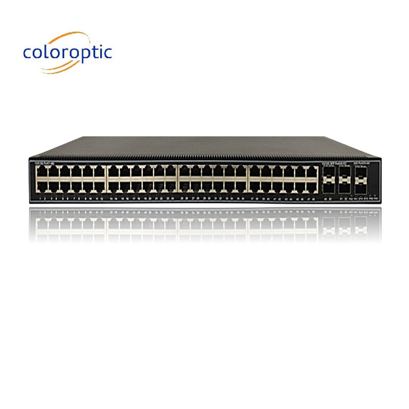 48 puertos Gigabit Poe Switches QoS 10/100/1000M POE, 6*10GE Puertos SFP+