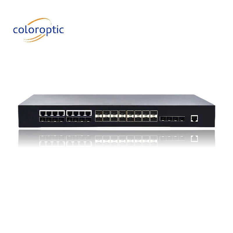 Commutadores Poe de 2 capas con 16 puertos SFP 8 COMBO 4 10GE que admiten la conmutación de velocidad del cable