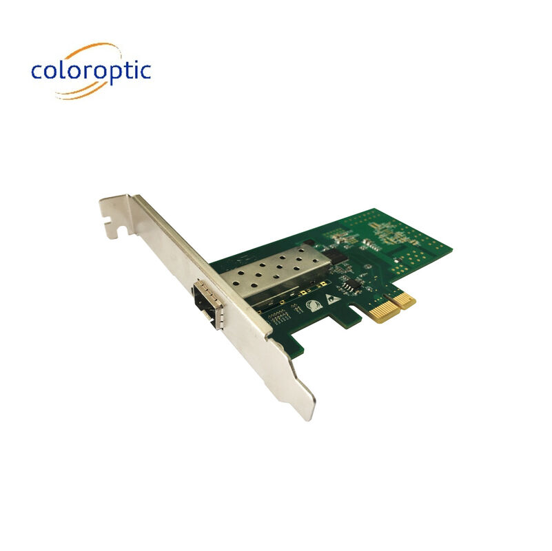 Tarjeta Pcie de banda Infini Gigabit con puerto único NIC óptico Tarjeta Pcie